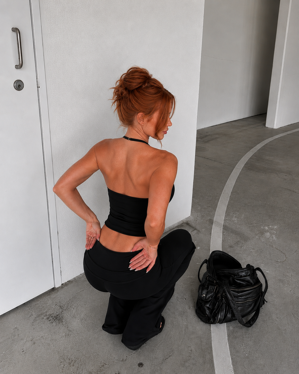 Lux Wide Leg Fold Over Pants